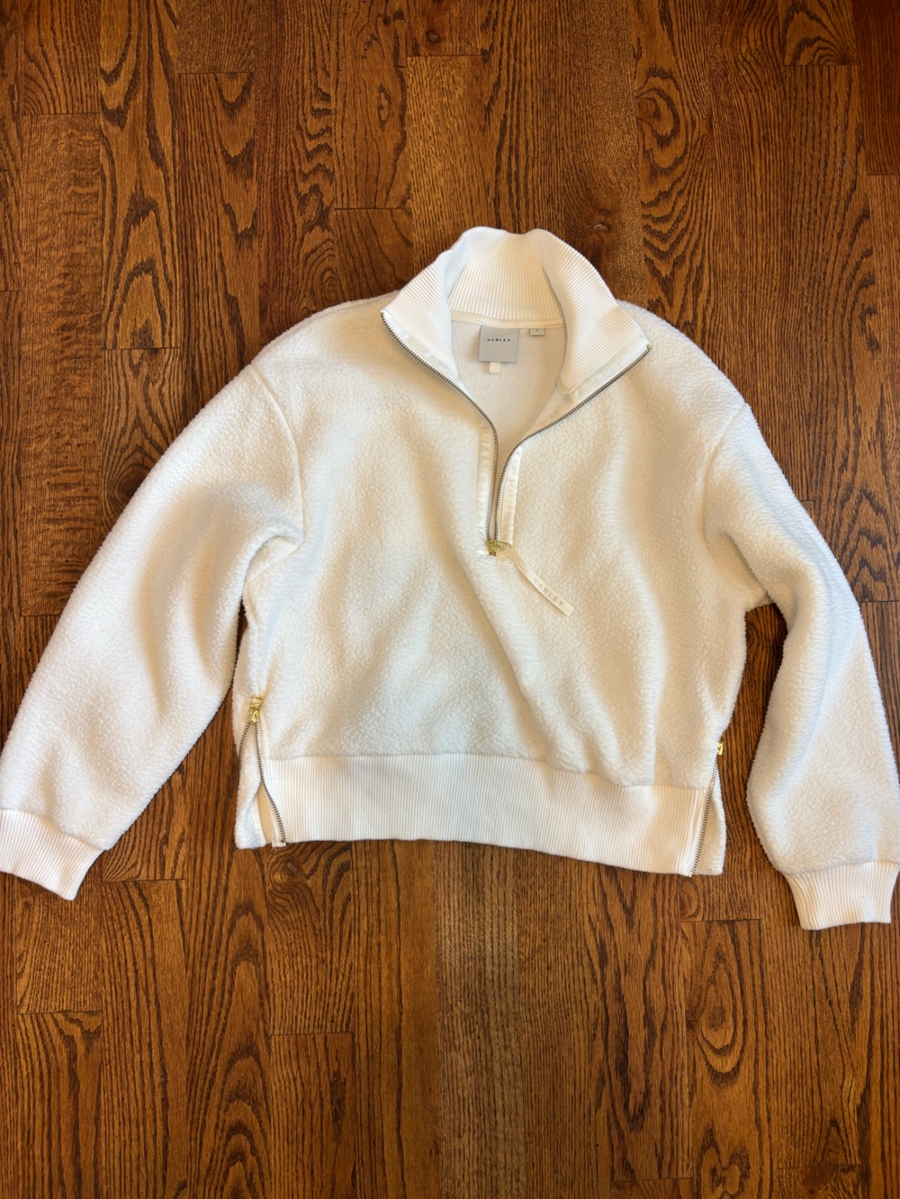 Varley Cream Sherpa Half-Zip Jacket